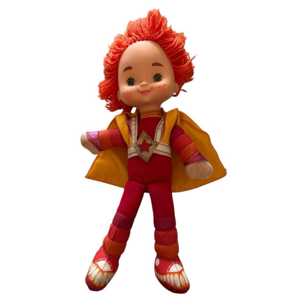 Vintage 1983 Hallmark Cards Rainbow Brite Red Butler 10” Doll Toy Mattel w Cape